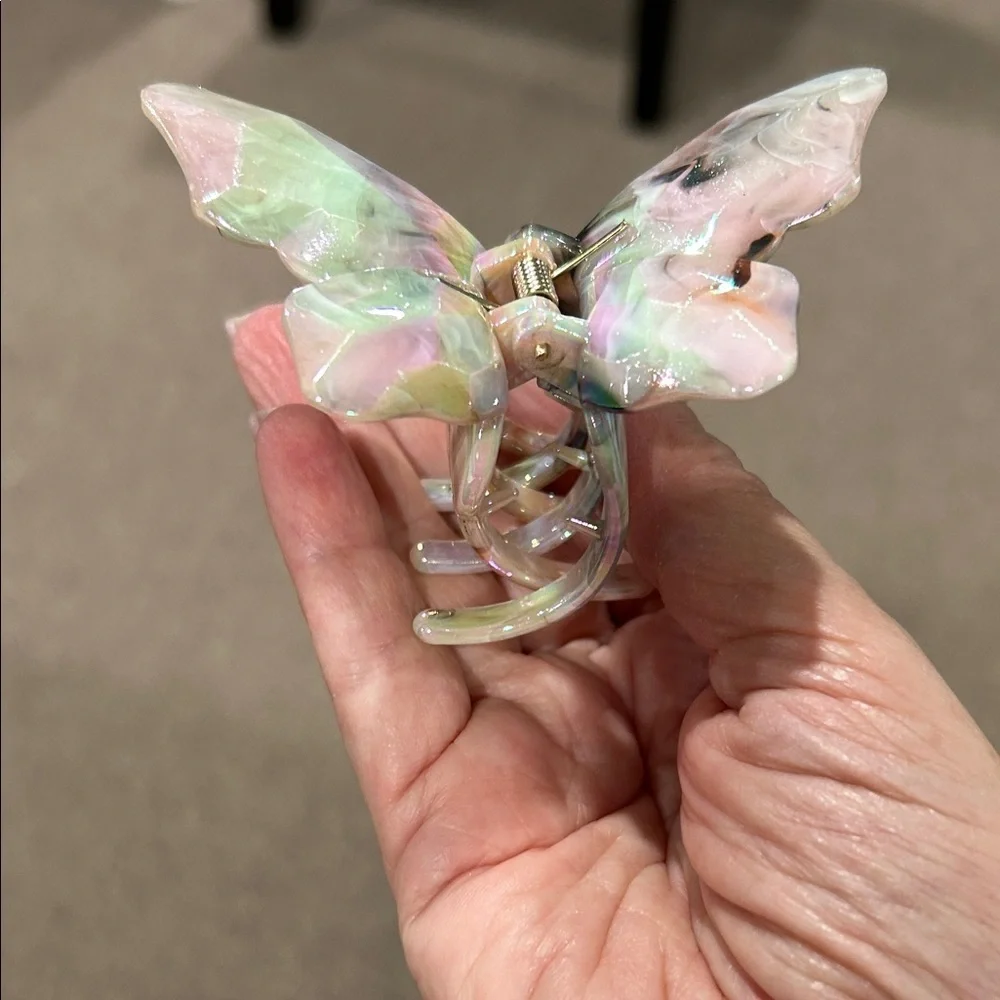 Pink & Multi Butterfly Hair Clips. Set of 2